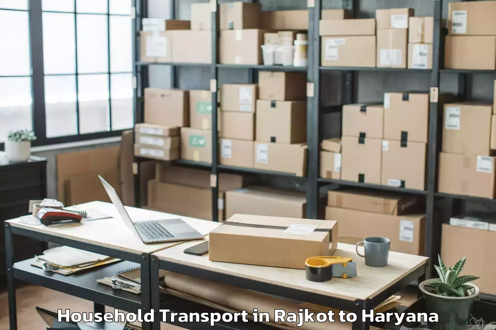 Professional Rajkot to Ballabgarh Household Transport